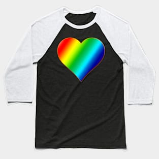 Rainbow Heart Baseball T-Shirt